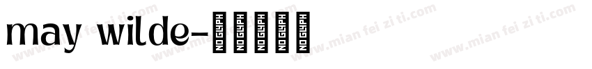 may wilde字体转换
